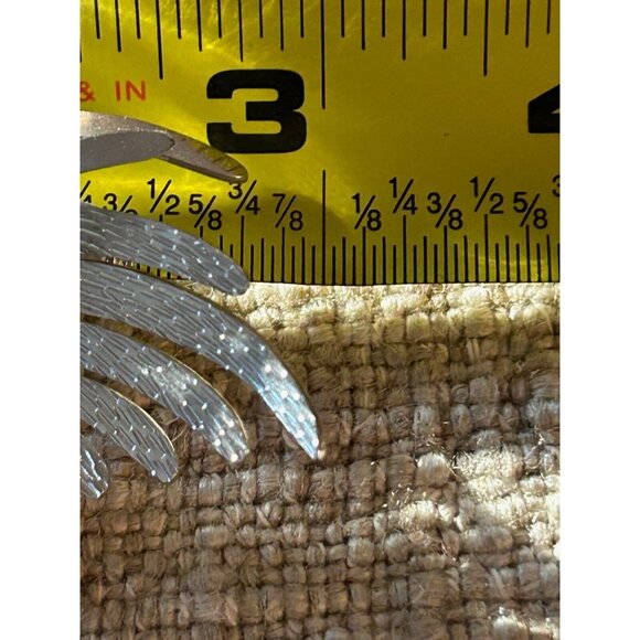 Vintage Coro Brooch Silver-Tone Abstract Starburst Pin Mid-Century Sculptural - Picture 14 of 15